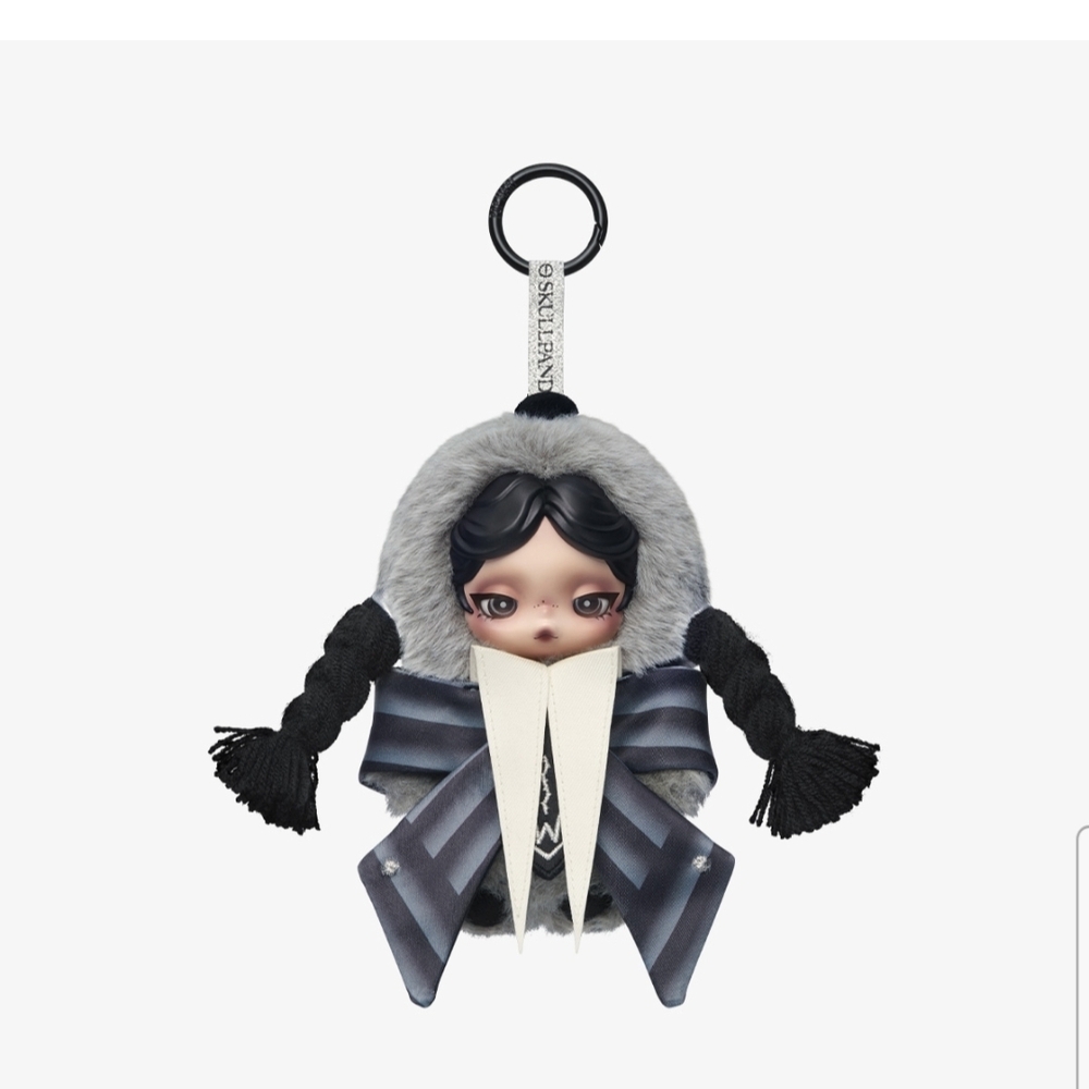 Skullpanda X Wednesday Plush (Nevermore Acadamy Uniform Version)